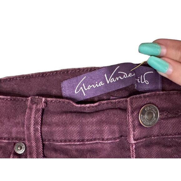 Gloria Vanderbilt maroon Amanda jeans size 4 - Picture 3 of 5